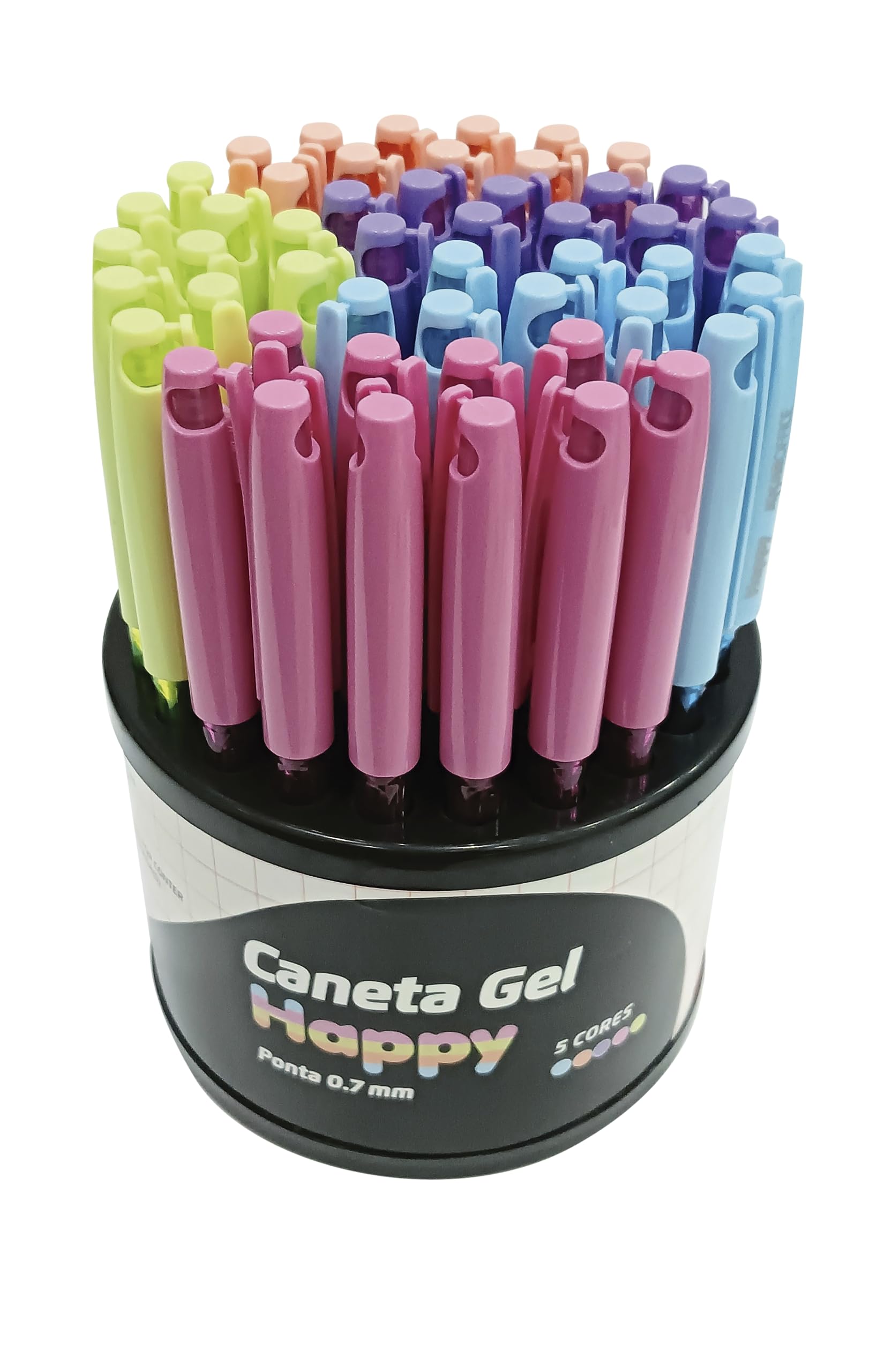 CANETA GEL HAPPY 0.7 COLORIDA - DISPLAY C/ 50 UNID. SORTIDAS JOCAR